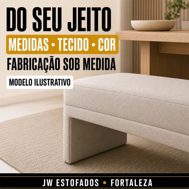 Banco estofado sob medida para sala de jantar | Fortaleza - Foto 3