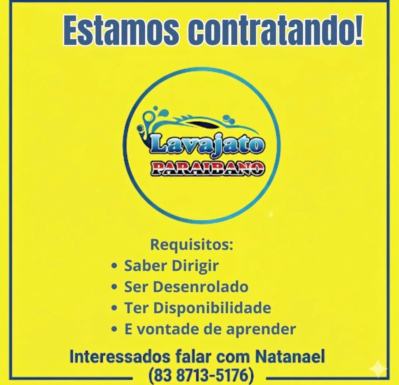 Lavador automotivo e acabamento 