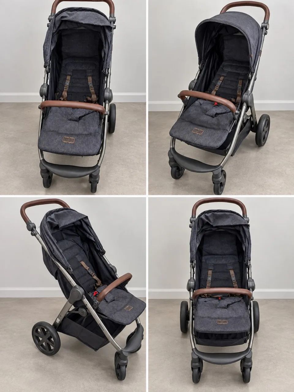 carrinho de bebe abc design cinza - Foto 5