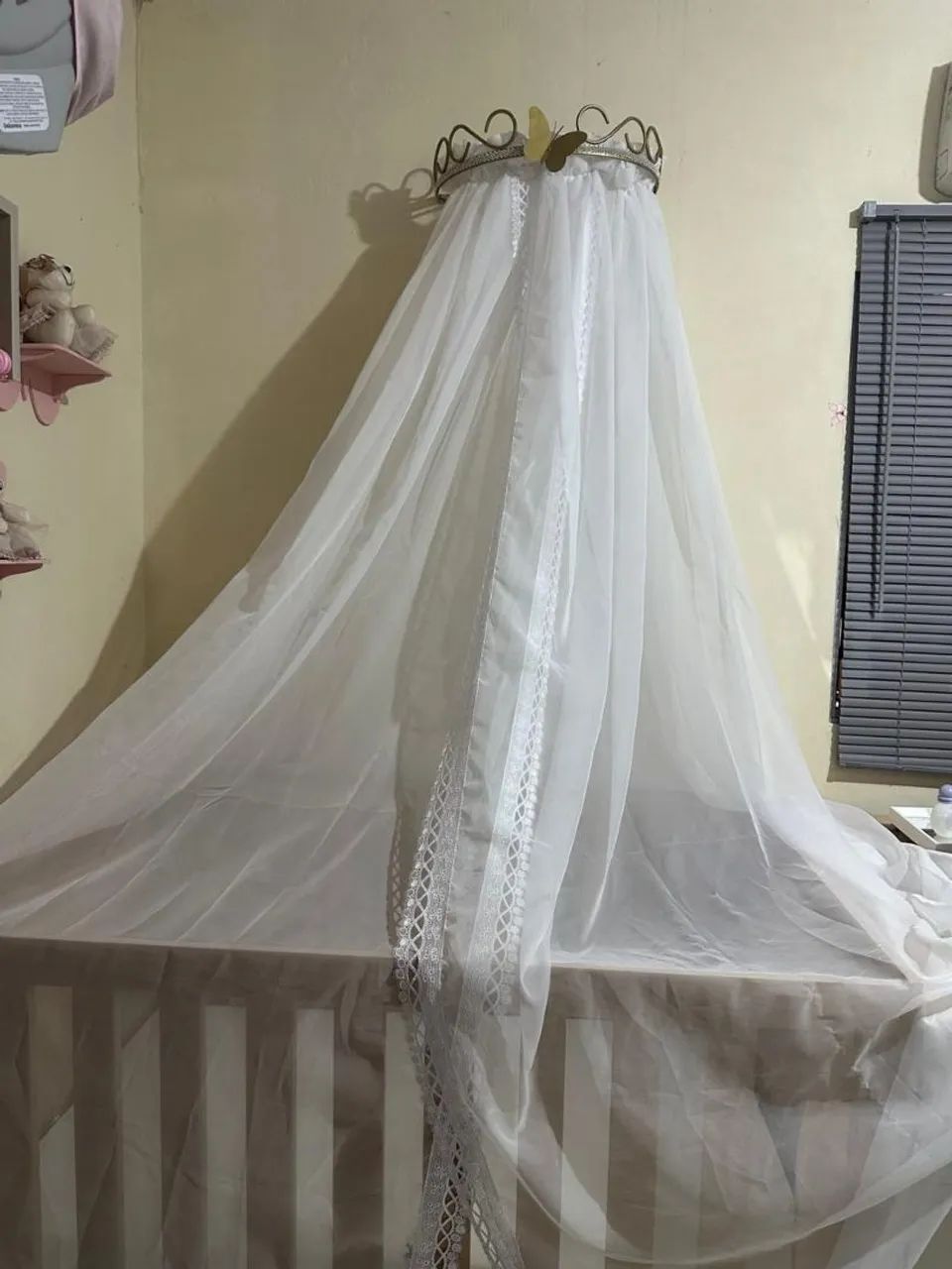 Kit de berço e Dosseu feminino 