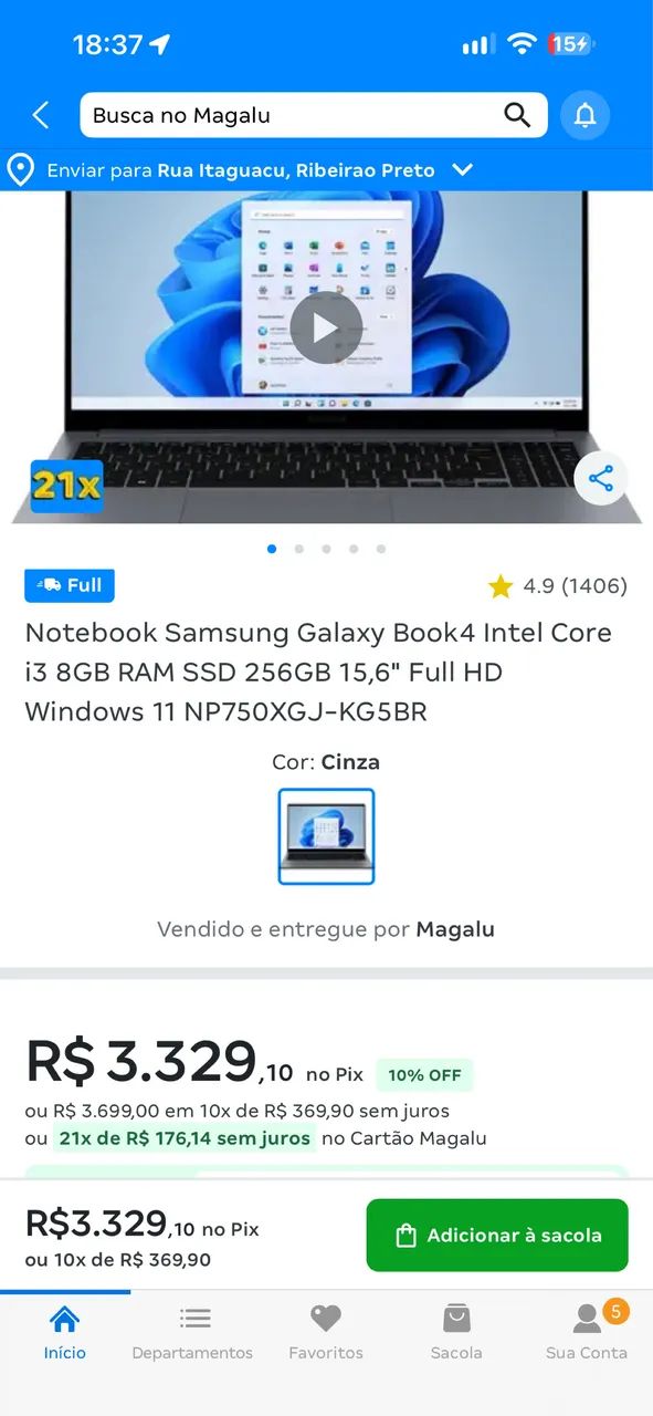 Vendo notebook Samsung Galaxy book 4 - Foto 4