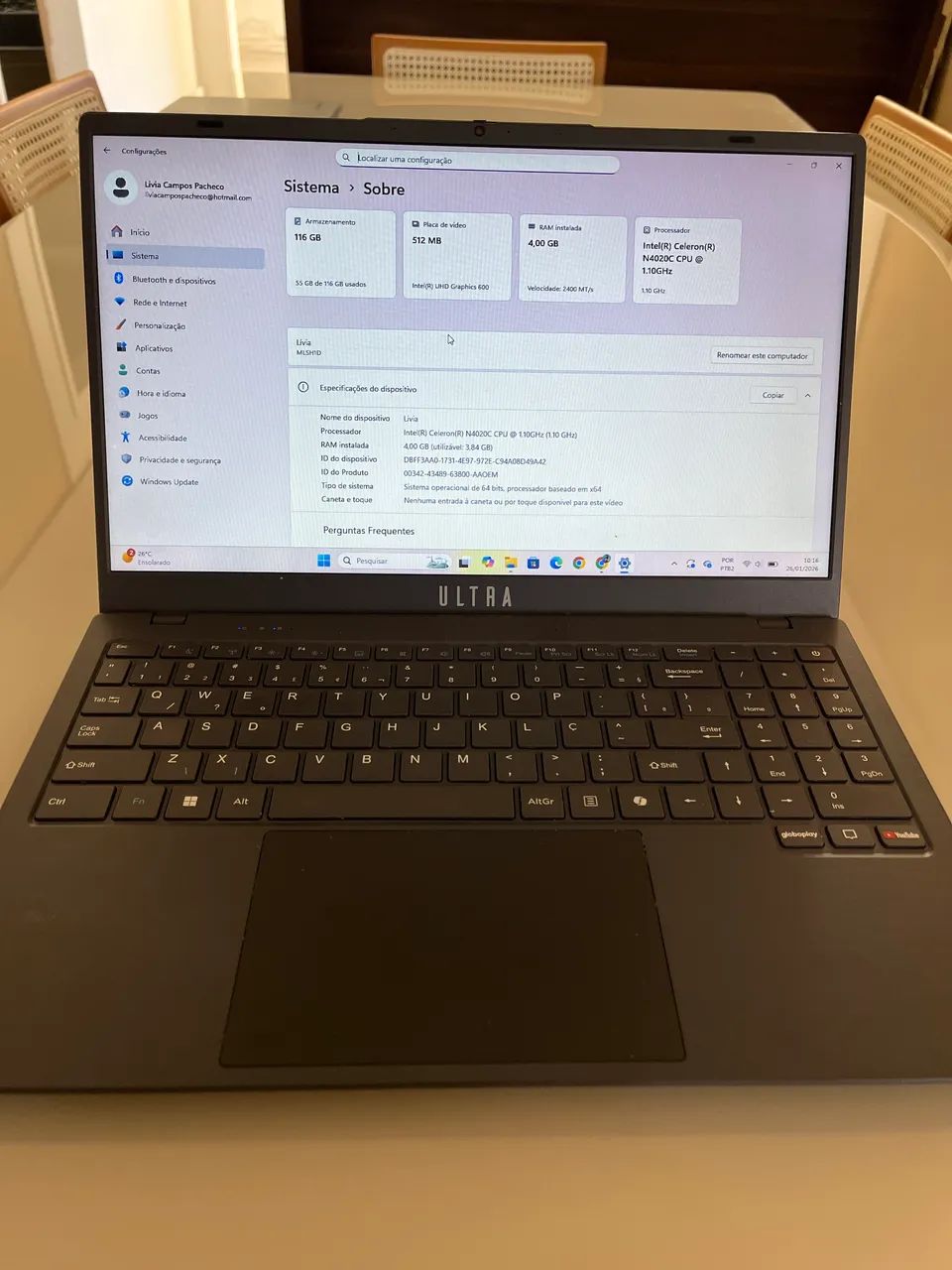 Notebook para estudos e trabalho