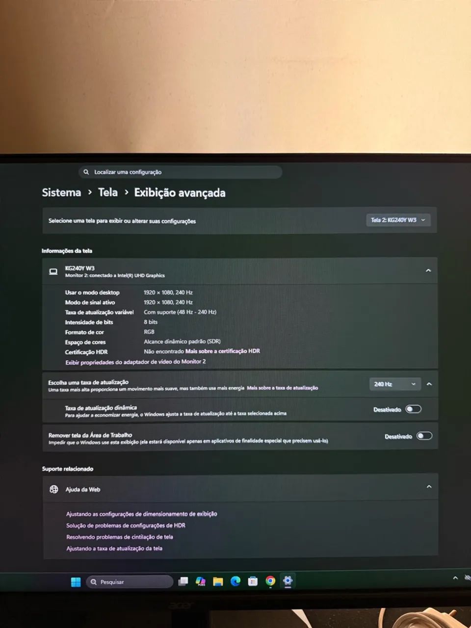 Monitor Gamer Acer 240hz - Foto 3
