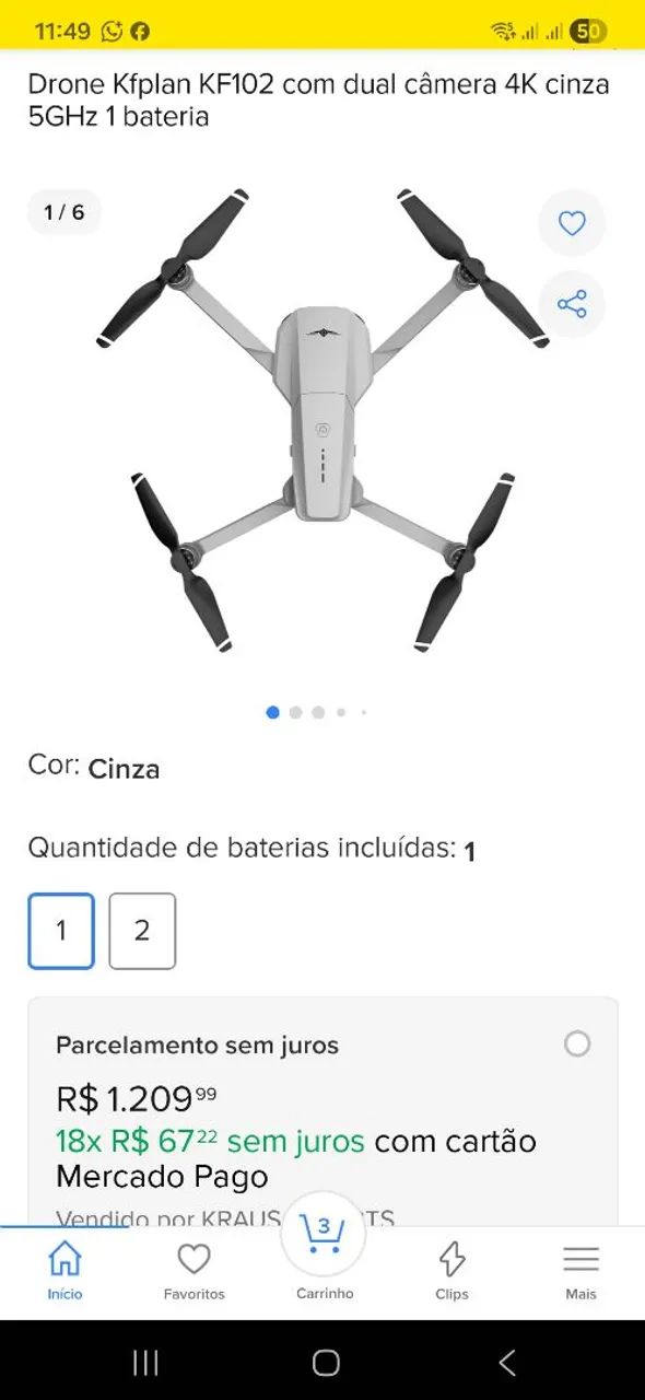 Drone profissional KF102  - Foto 6