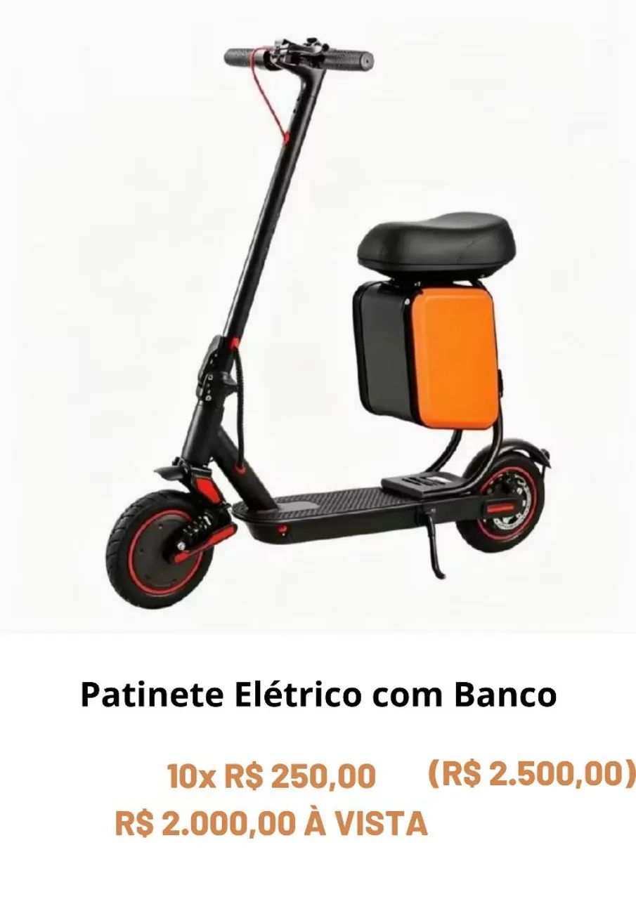 Patinete elétrico com banco
