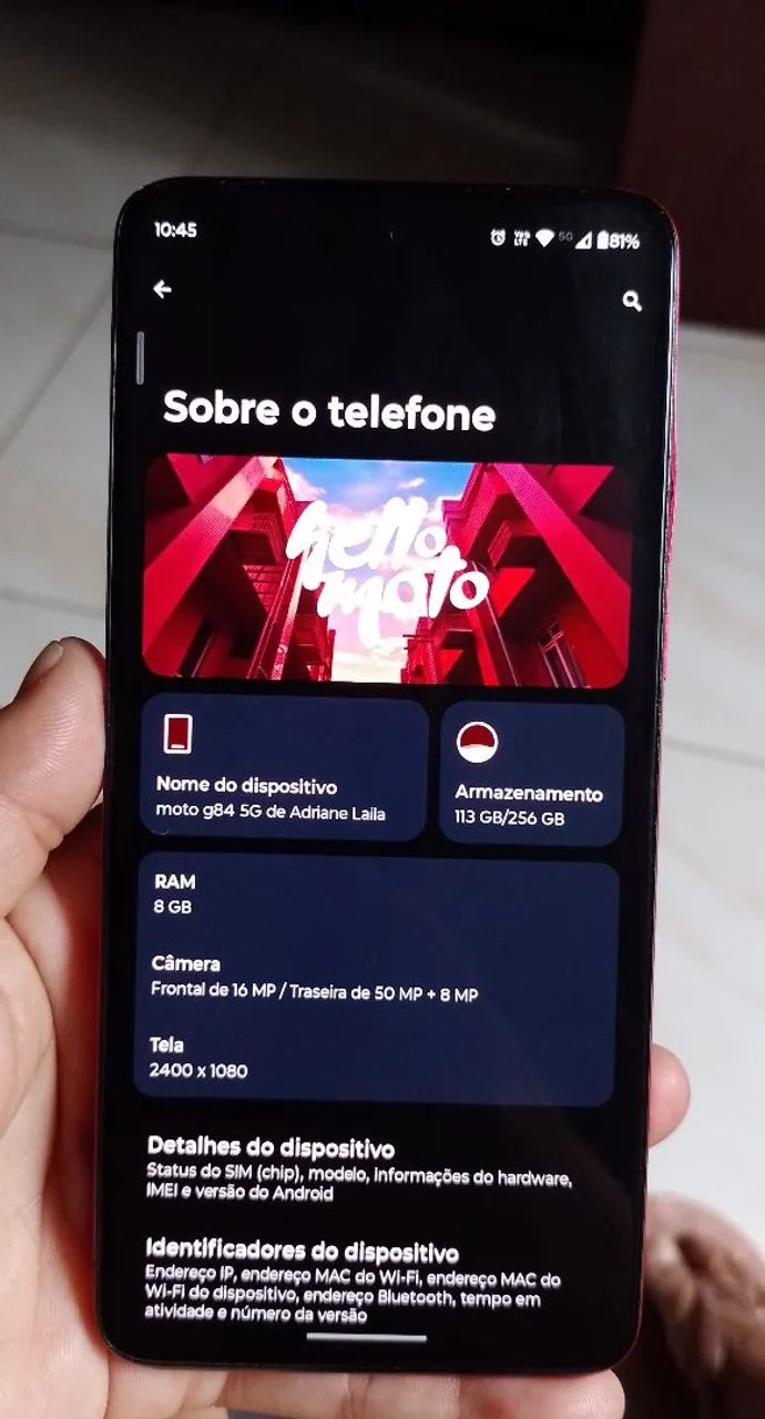 Celular Moto G 84 256 GB  - Foto 4