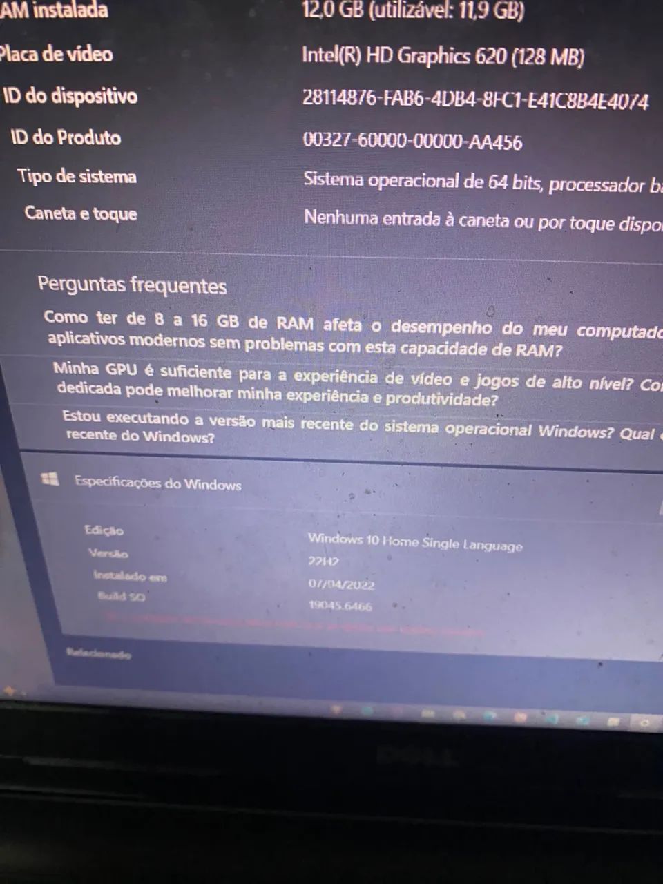 Notebook Dell Inspiron Core i5, 12GB RAM - Excelente para Estudo e Trabalho! - Foto 3