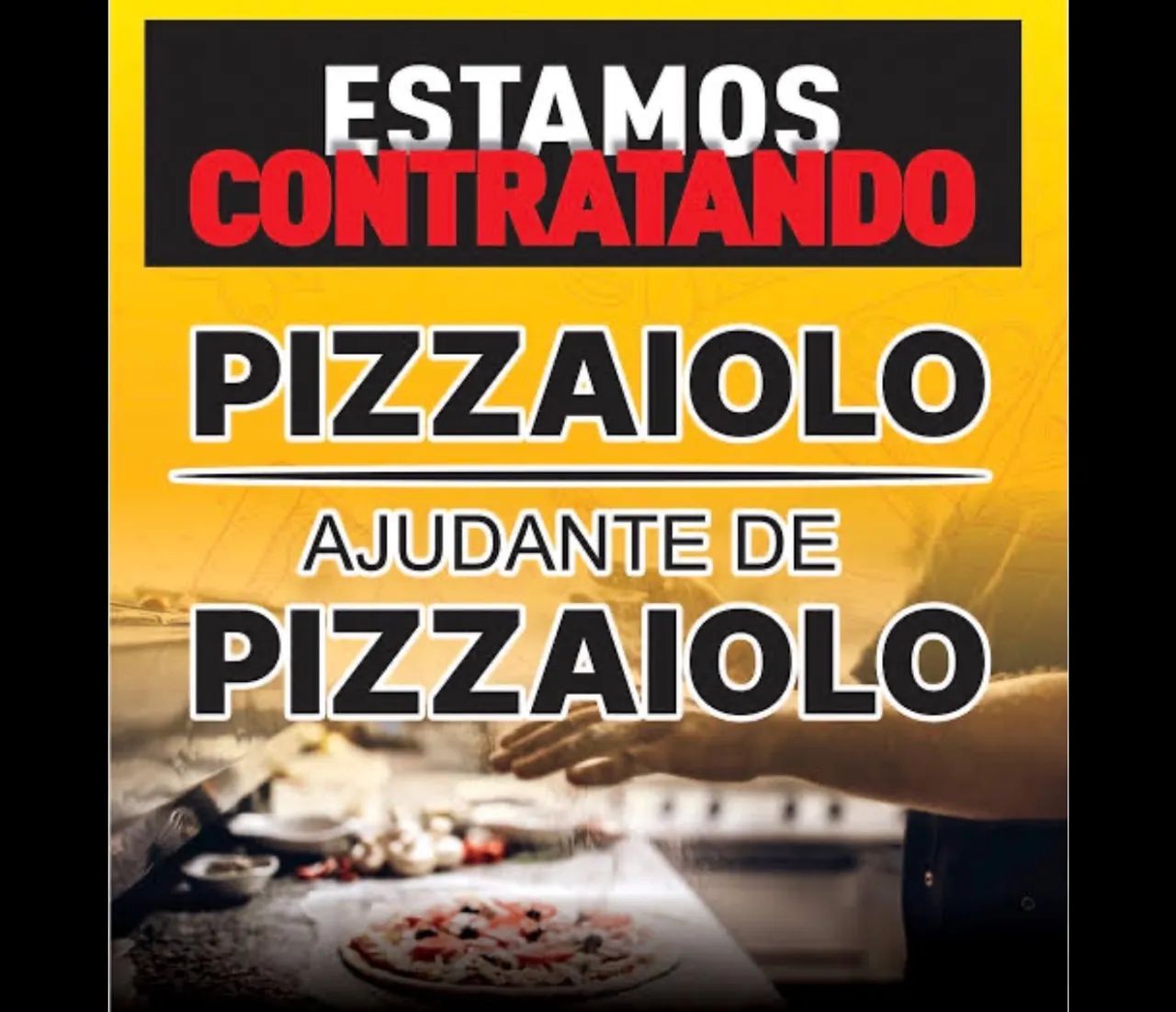 Ajudante de Pizzaiolo - Vaga