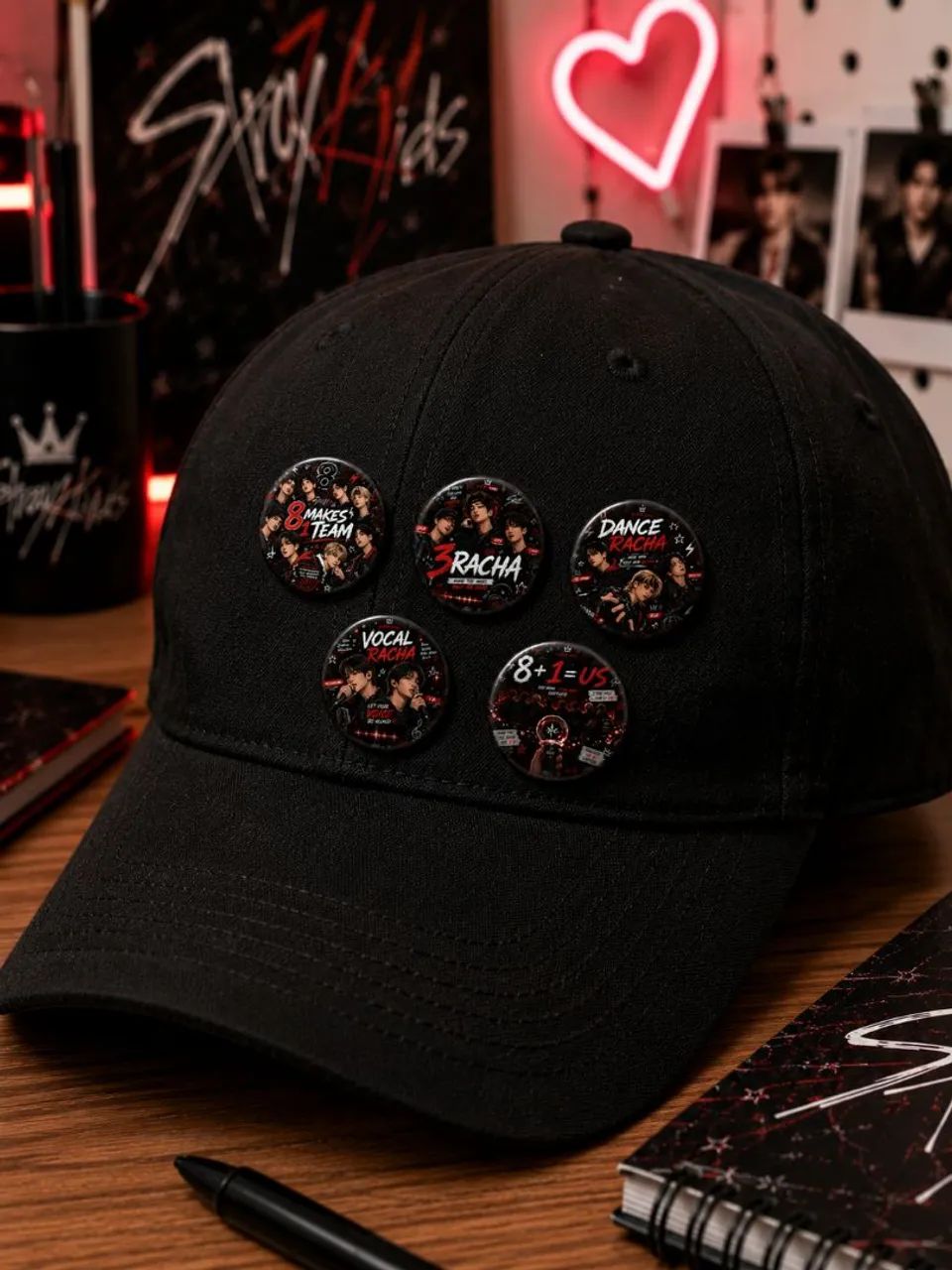 Kit 5 Bottons Stray Kids 8+1=US - Foto 3