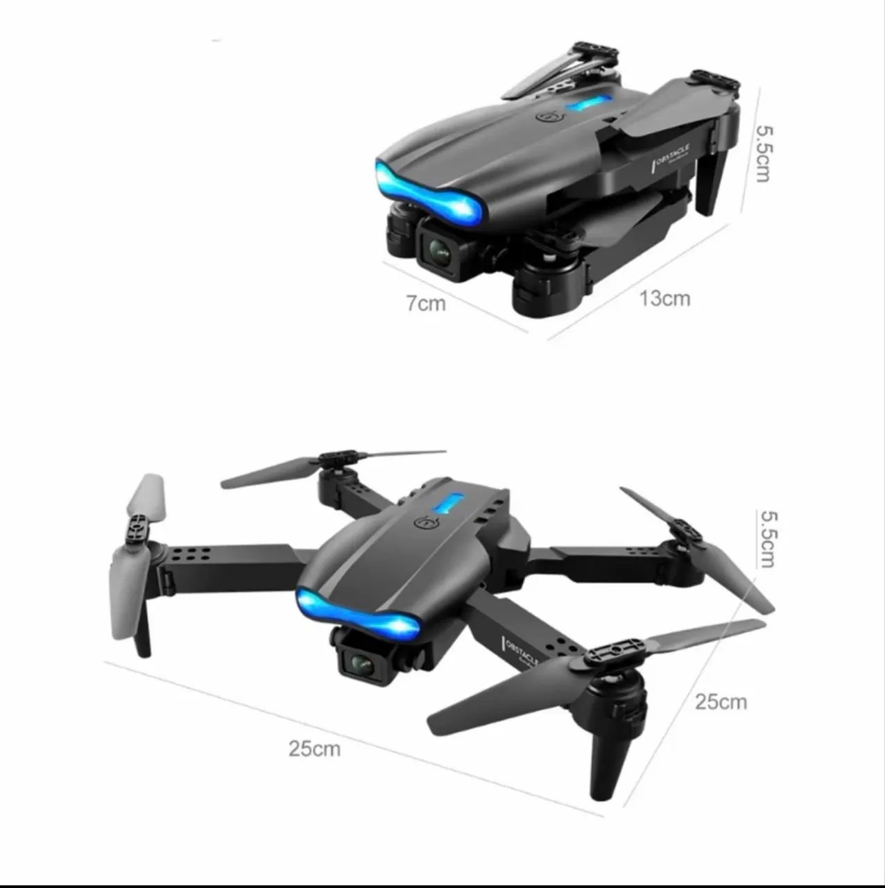 Drone Dobrável E99 Pro com Câmera HD | Controle Remoto + Bolsa - Foto 4