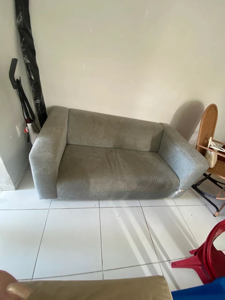 Sofá de linho 3 lugares Usado  - Foto 3