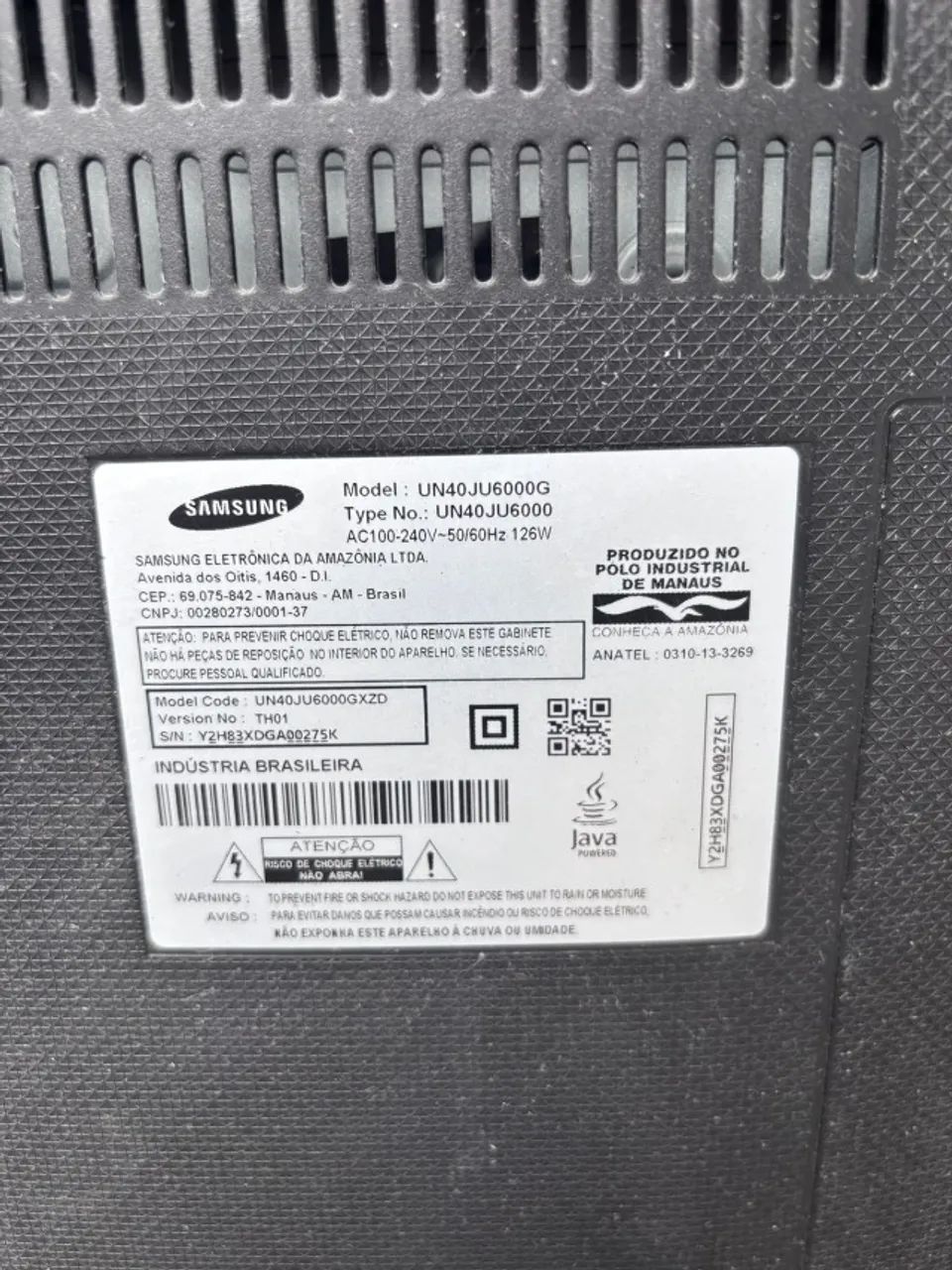 TV Samsung Com Defeito