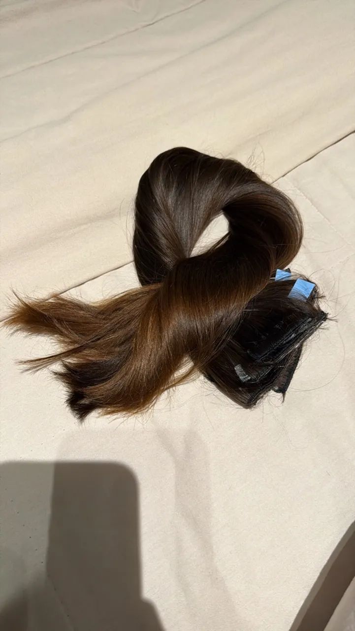 Cabelo brasileiro do Sul legítimo 130gr 54cm  - Foto 5