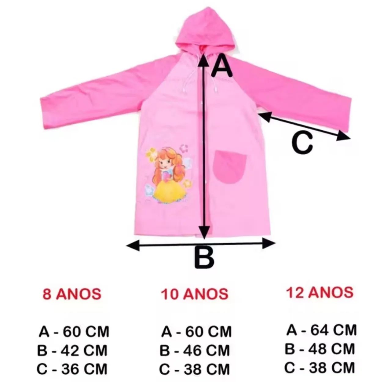 Capa de chuva infantil Menino e Menina - Foto 3