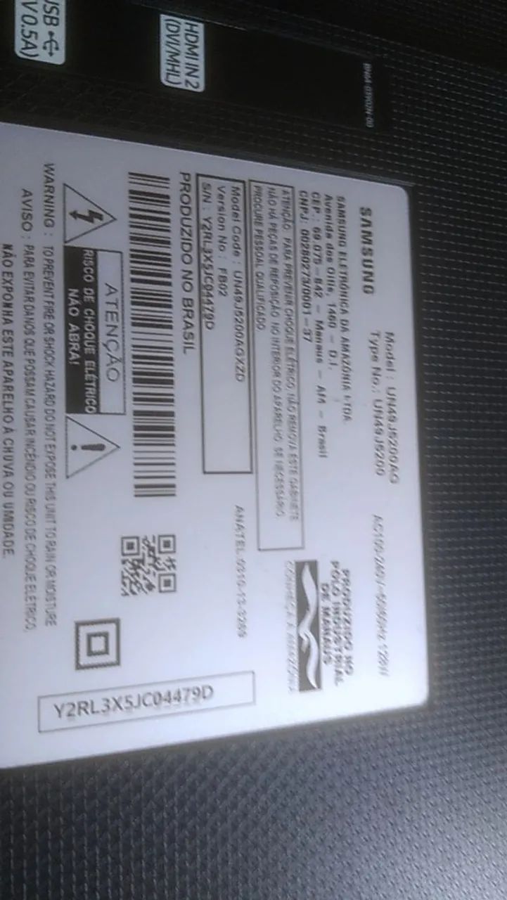 Tv Samsung UN49j5200AG Tela Quebrada  - Foto 4