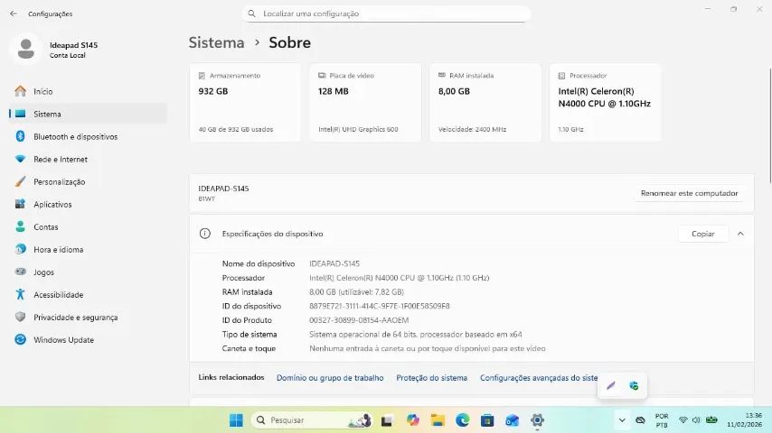 Notebook Ideapad S145 15IGM - Foto 4