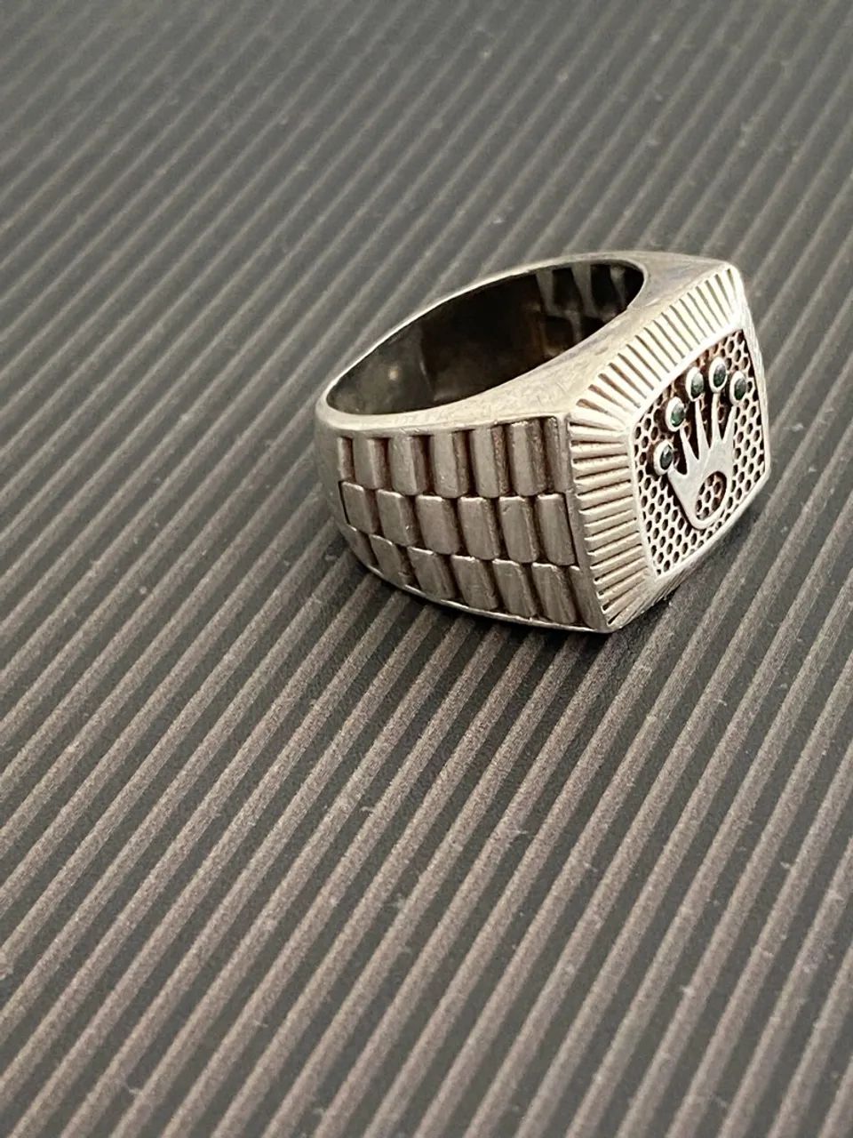 Prata 925 Anel Rolex 14G - Foto 4