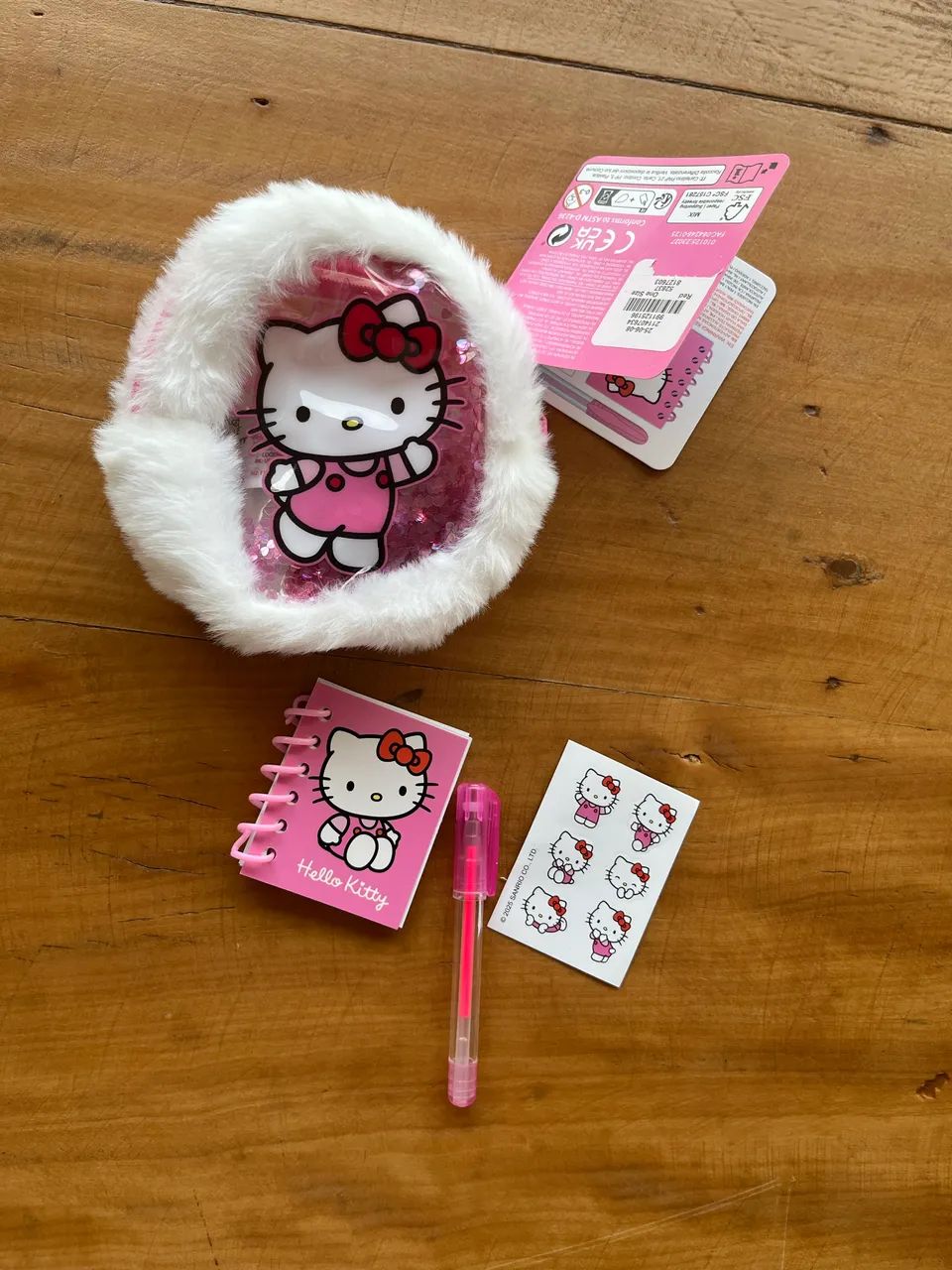 bolsinha chaveiro hello kitty fofa felpuda