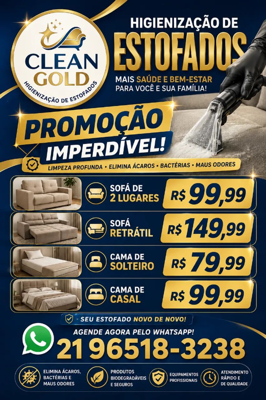 Higienização de estofados 