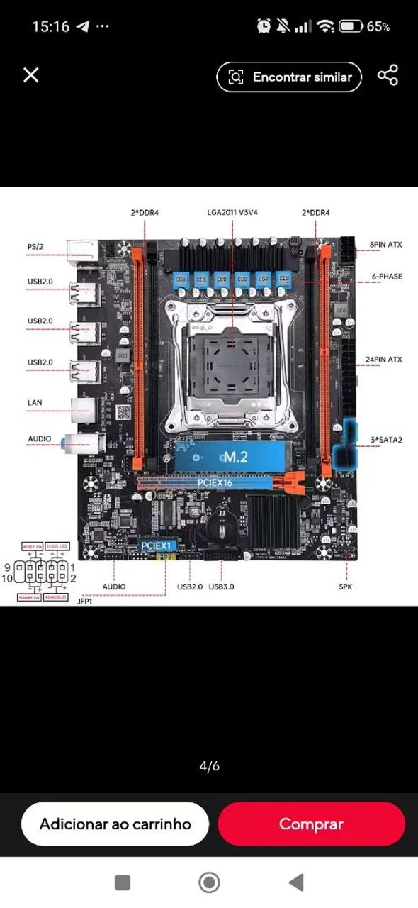 Kit placa mãe com processador +memórias 16 gb - Foto 2
