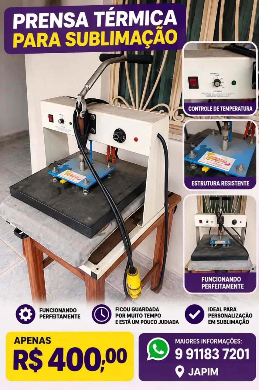 Prensa Térmica - Sublimação 