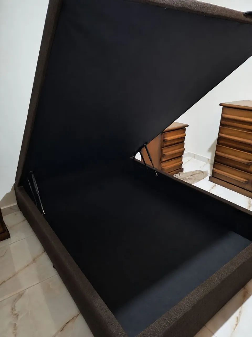 Base Cama Casal Com Baú 