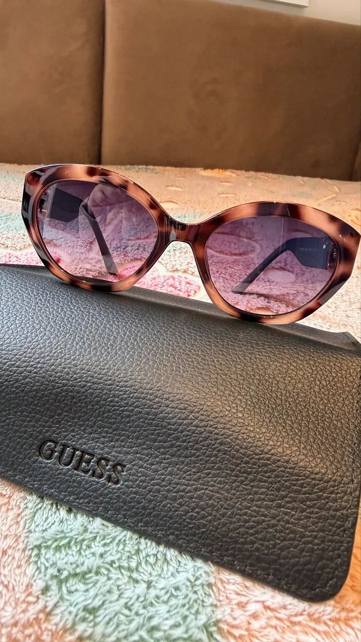 Óculos de sol Guess original marrom tartaruga - Foto 2