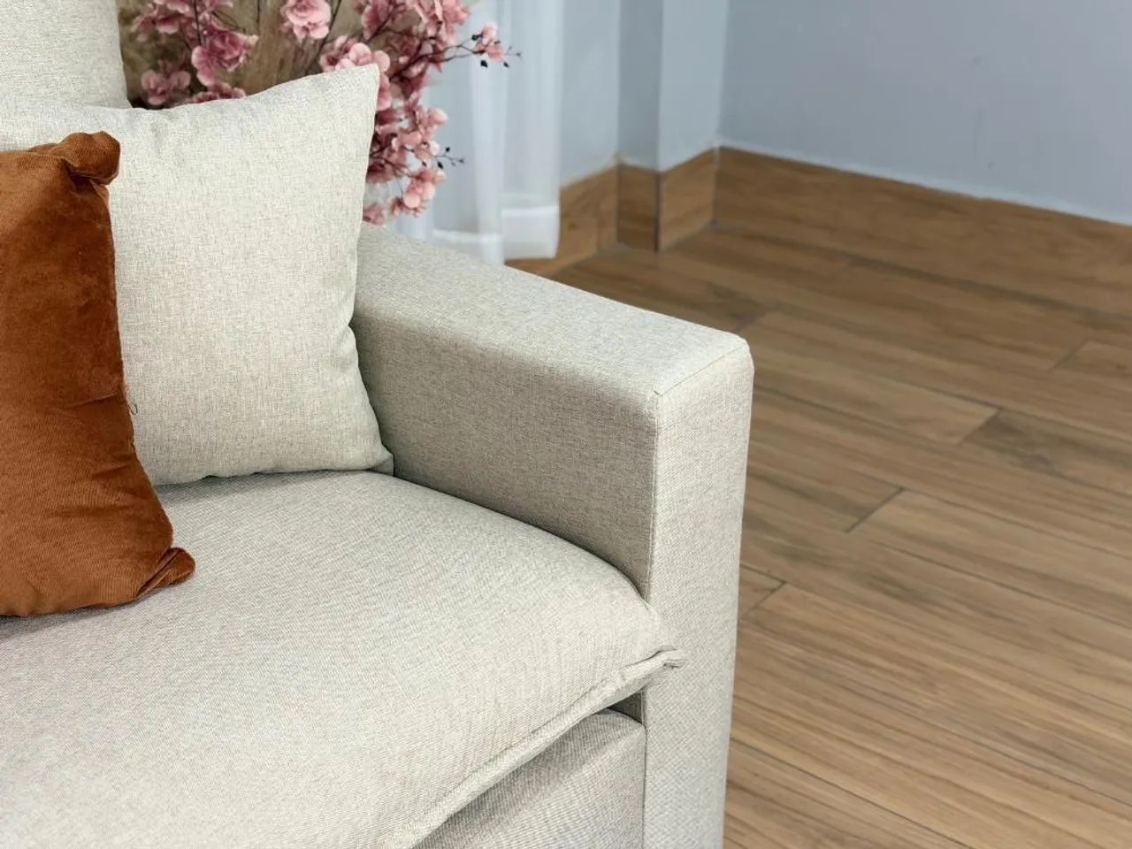 Sofá Beirut Living Molas Ensacadas 1.80m - Bege Linho - Foto 2