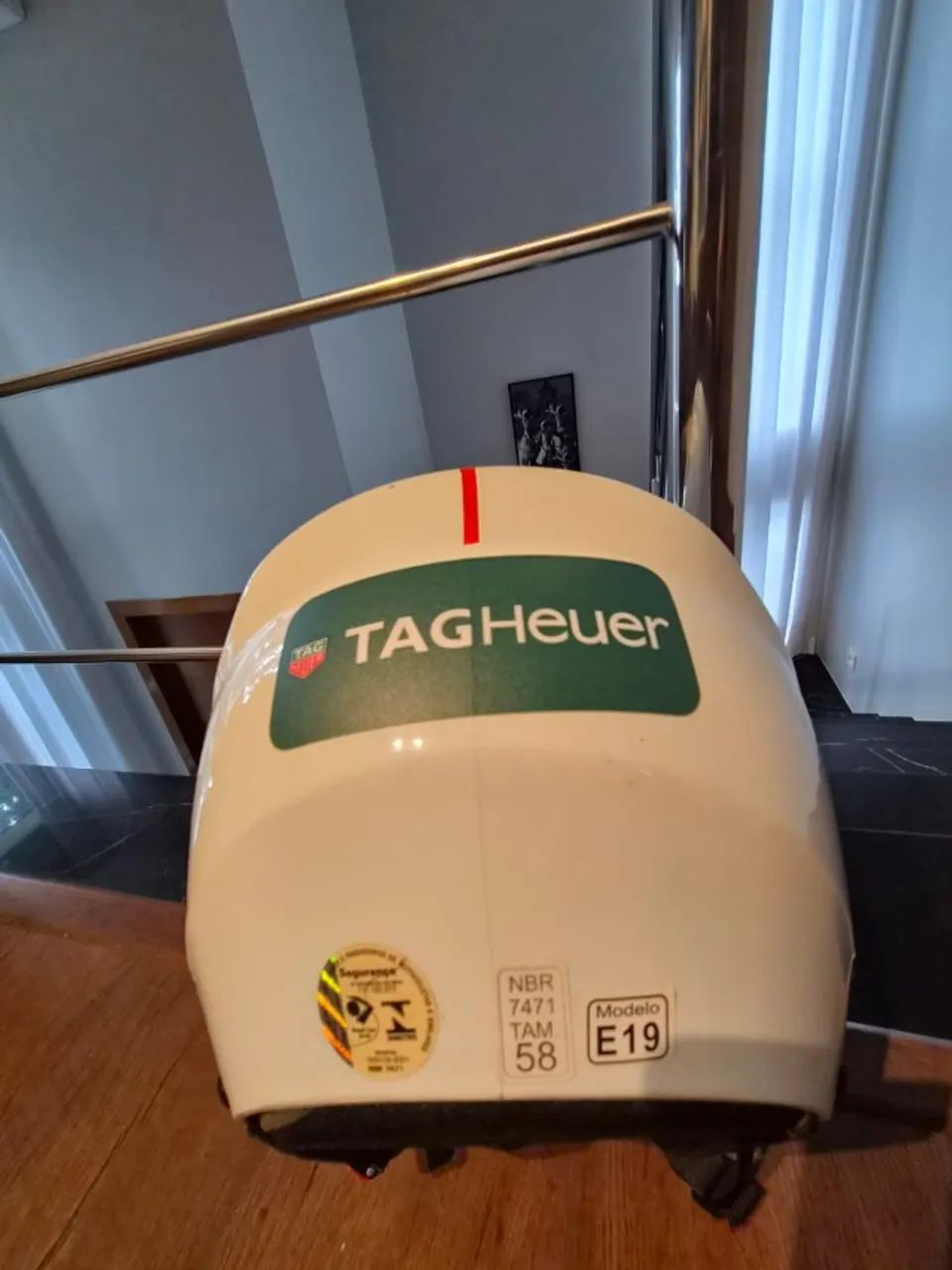Capacete Branco TAG Tamanho 58 - Foto 5