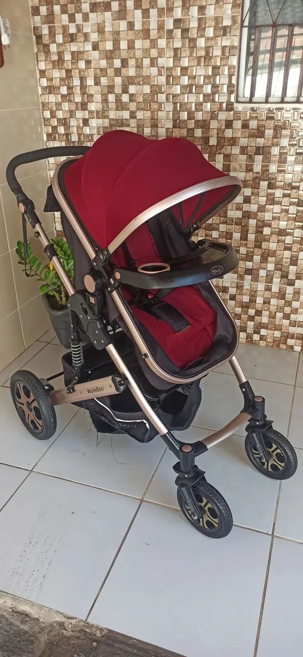 Carrinho de bebê 3em1 luxo - Foto 2