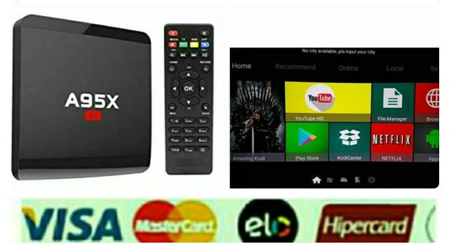 Box tv android aceito cartoes