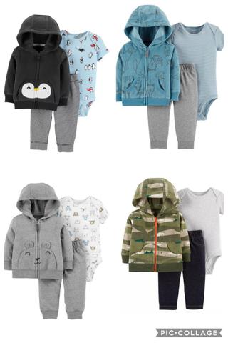 Conjuntos 3 peças Carters Fleece e Moletom