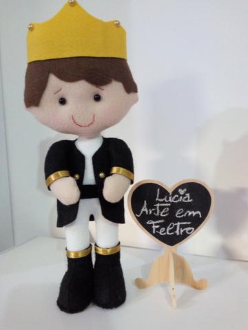 Príncipe e princesa em feltro - Foto 3
