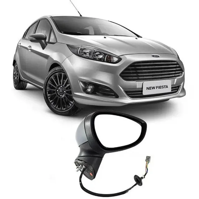Par Retrovisor Ford New Fiesta 2011 à 2019 - Preto - Poliway