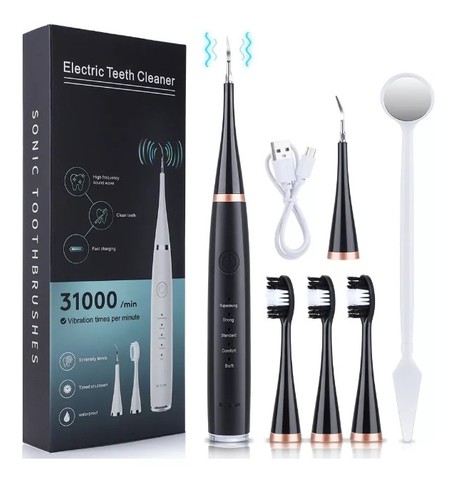 Escova Dental Elétrica e Removedor De Tártaro Raspador 