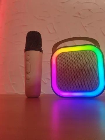 ?CAIXA DE SOM BLUETOOTH MICROFONE SEM FIO KARAOKE  - Foto 4