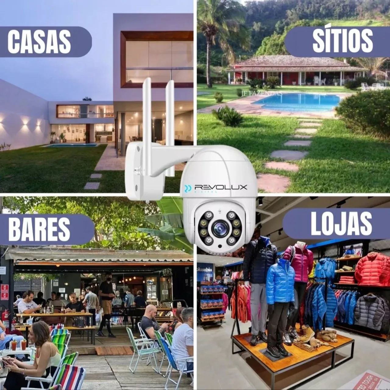 Câmera wifi externa a prova dagua com áudio - Foto 2