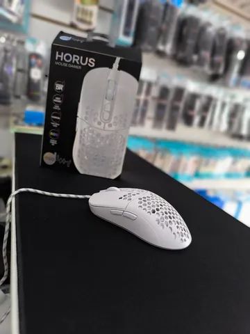 Mouse Horus USB 2.0 12.000 DPI Branco - Foto 3