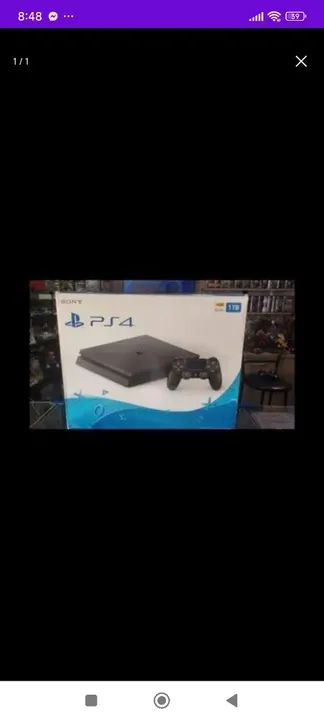 Playstation 4 slim hd 1TB semi novo completo na caixa ac trocas...