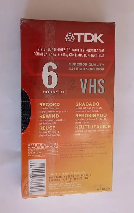 Fita Vhs TDK ( Lacrada ) - Foto 2