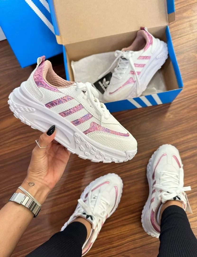 TÊNIS CASUAL FEMININO LINHA PREMIUM DA ADIDAS PLATAFORMA - Foto 2