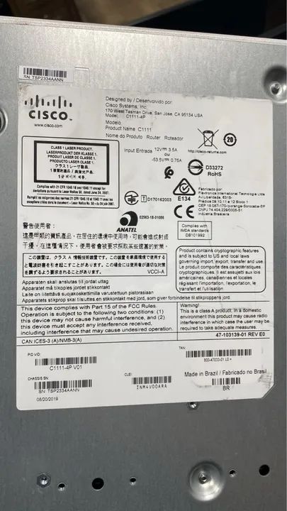 ROTEADOR CISCO ISR 1100 SERIES C1111-4P - Foto 3