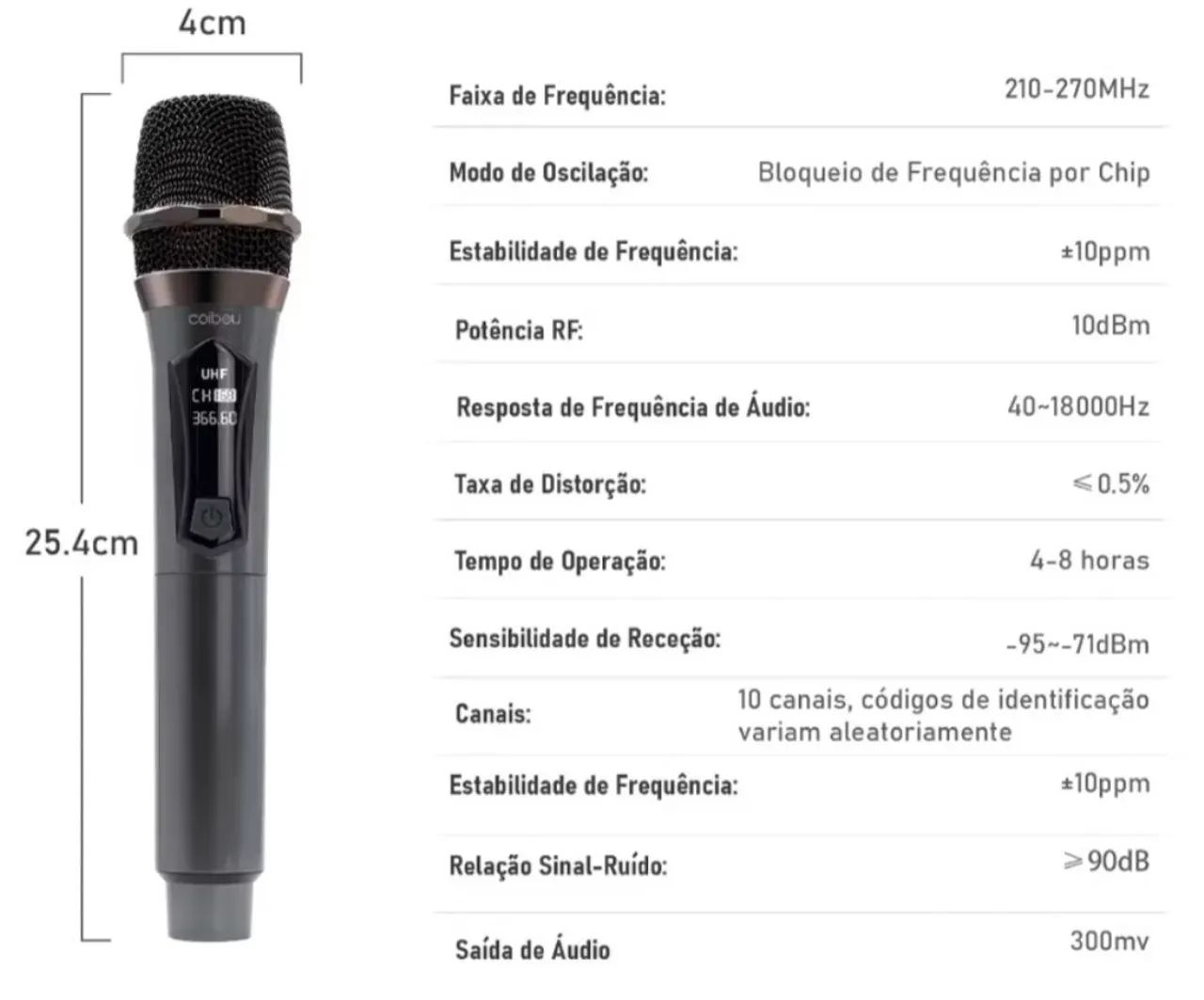 MICROFONE DUPLO SEM FIO ORIGINAL. - Foto 3