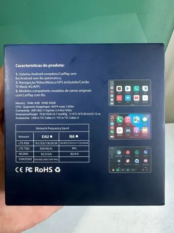 Streaming box automotivo Full connection Apple car play Octa core 4+64gb Wifi / Chip - Foto 2