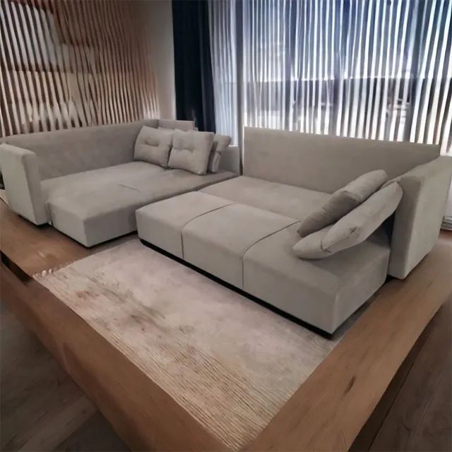 SOFÁ MULTIFUNCIONAL de Canto 6 LUGARES e 2 CAMAS CASAL Novos de fábrica ótimo preço  - Foto 4