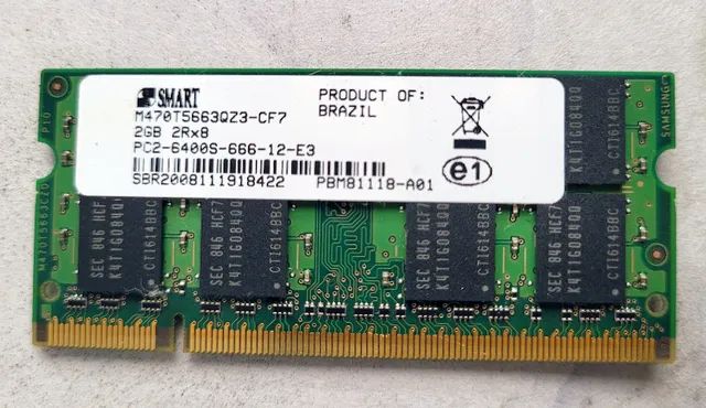 Memória Smart 2 Gb 2rx8 Pc2-6400s-666-12-e3 M470t5663qz3-cf7
