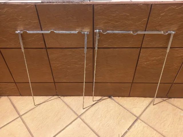 Suporte para até 3 varas de pescar (conjunto de 2pçs)  em aço carbono 1020 zincado eletrol - Foto 3