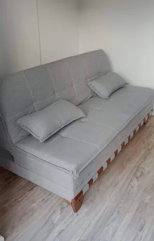 sofa cama linho cinza mercurio