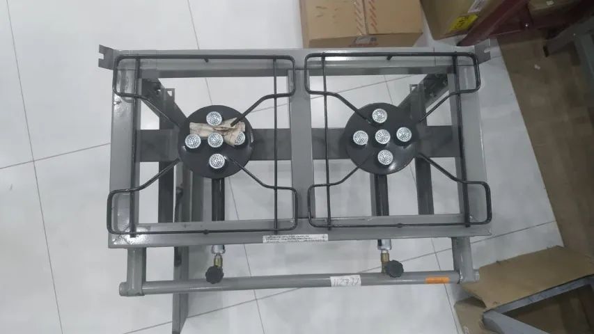 Fogão Ind 2b Mesa Alto Chapa 280*530*800mm Albasa Pé 112777 - Foto 2