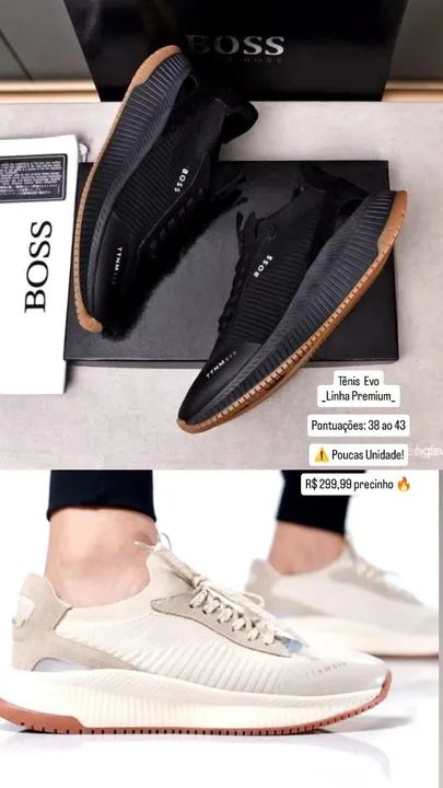 Tênis Masculino Casual Couro Preto - Foto 2